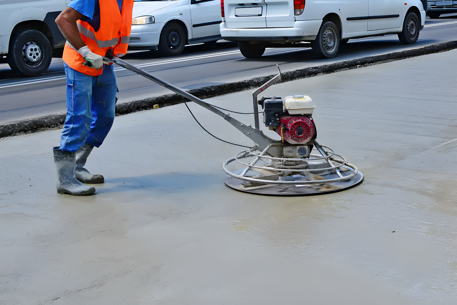 Home helicopter concrete finishing construction worker power trowel machine 42447946 nero ai image upscaler photo face